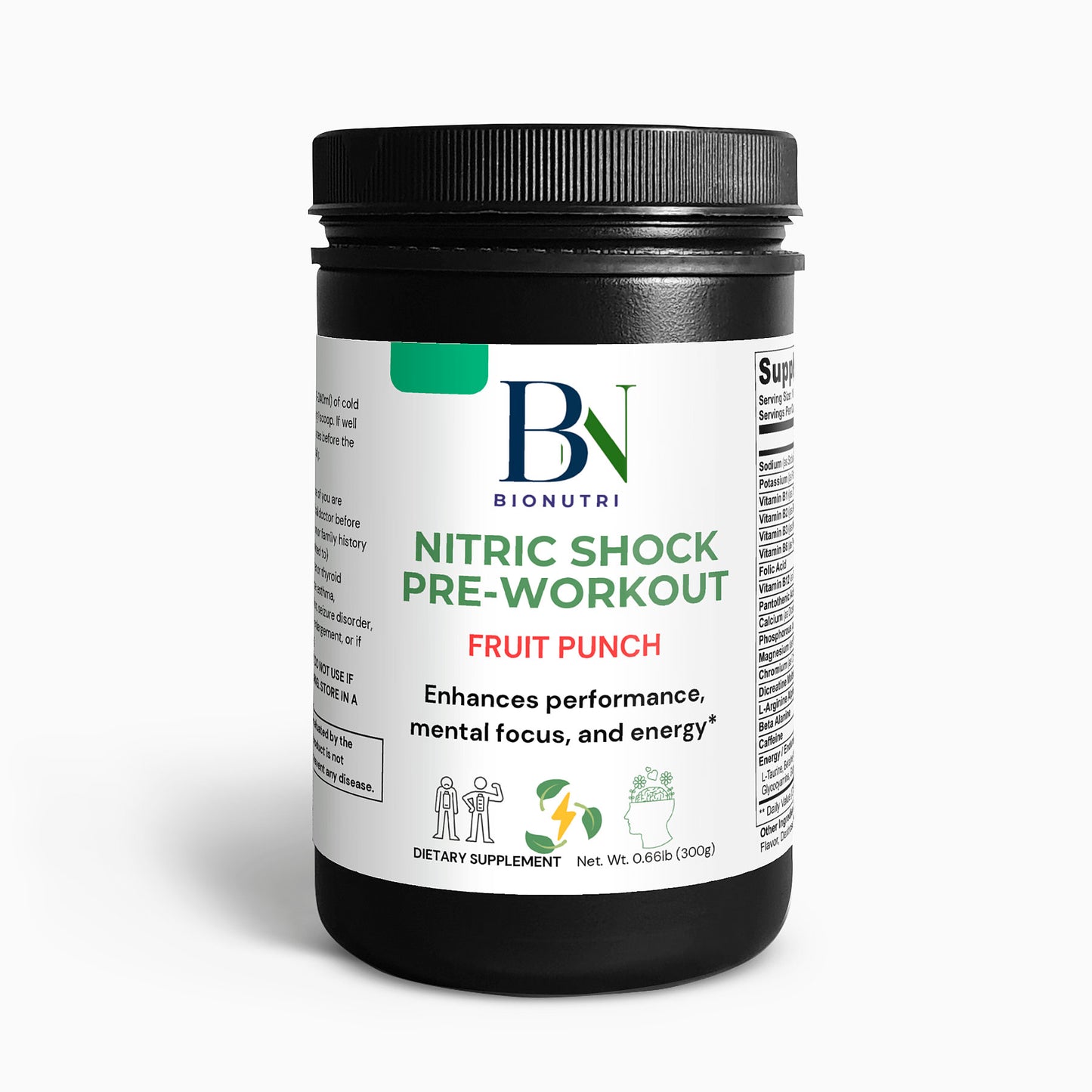 Nitric Shock Pre-Workout Powder (Fruit Punch)