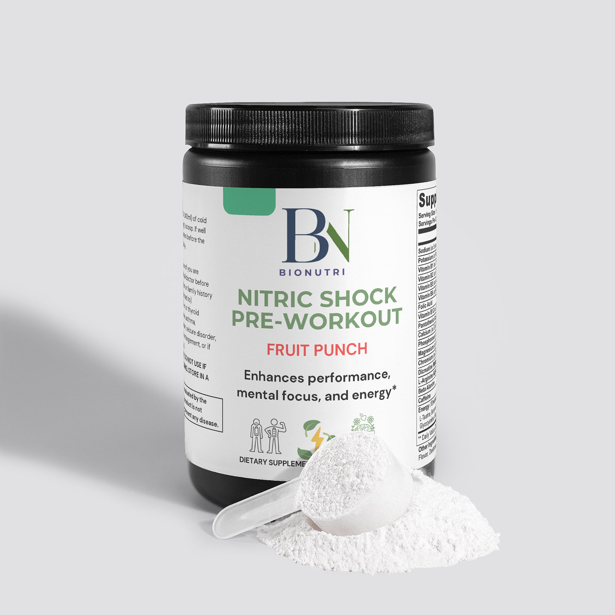 Nitric Shock Pre-Workout Powder (Fruit Punch)
